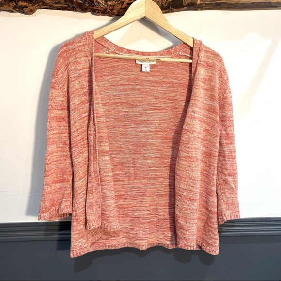 Coldwater Creek 3/4 Sleeve Cardigan in Pink XL - Picture 4 of 12